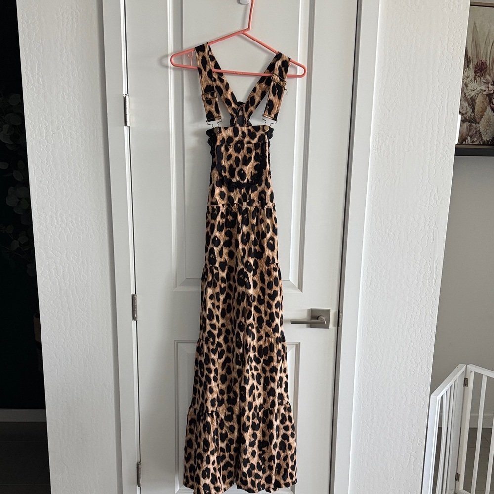 Leopard Print Overalls